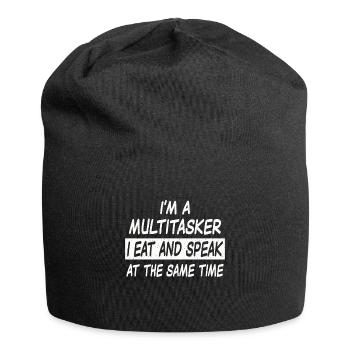 Multitasker eat and speak - Jersey-Beanie - Schwarz - Vorne