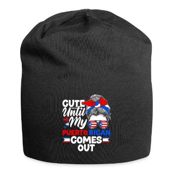 Puerto Rico Boricua Cute Until My Puerto Rican - Jersey-Beanie - Schwarz - Vorne