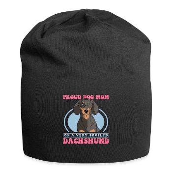 Dachshund Mom | Dackel Hundebesitzer Geschenk - Jersey-Beanie - Schwarz - Vorne
