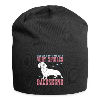 Dachshund Mom Dackel Hundebesitzer Geschenk - Jersey-Beanie - Schwarz - Vorne