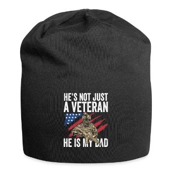 Il n’est pas seulement un vétéran C’est mon père - Bonnet en jersey - noir - Devant