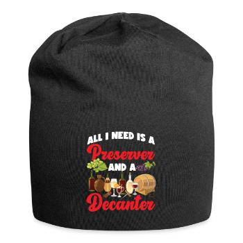 Sommelier Wine Drinking Tasting - Jersey-Beanie - Schwarz - Vorne