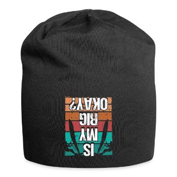 Humor Is my Rig okay Funny Vintage Windsurfing - Jersey-Beanie - Schwarz - Vorne
