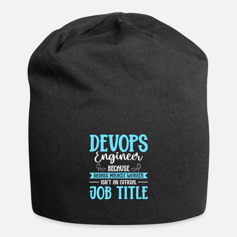 Développeur Devops Sys-Admin - Bonnet en jersey - noir
