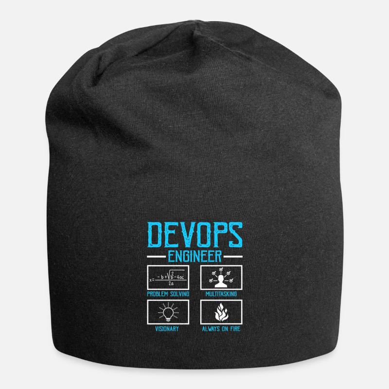 Développeur Devops Sys-Admin - Bonnet en jersey - noir