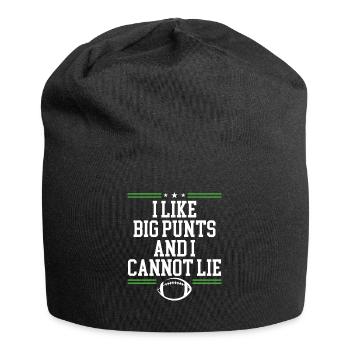 J’aime le football américain avec les grands - Bonnet en jersey - noir - Devant