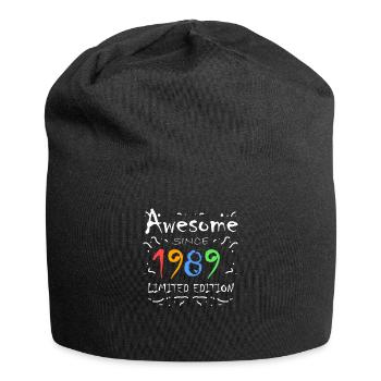 1989 - Jahrgang 1989 - Fantastisch seit 1989 - Jersey-Beanie - Schwarz - Vorne