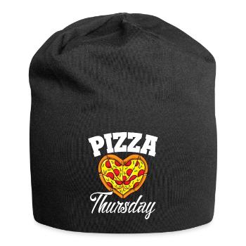 Jeudi Pizza Night Drôle Pizza Lover Fast Food - Bonnet en jersey - noir - Devant