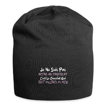 JE NE SUIS PAS ACCRO AU CHOCOLAT - Bonnet en jersey - noir - Devant