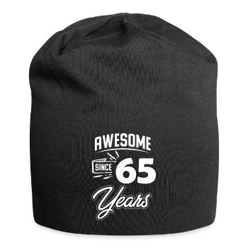 65th Birthday Gift Birthday Vintage april - Jersey Beanie - black - Front