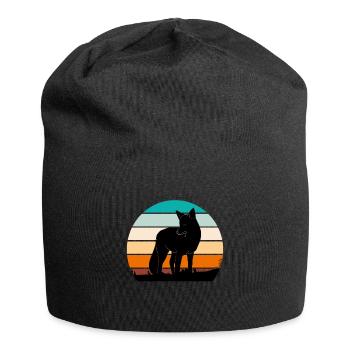 Vintage Fuchs Jäger Jagd - Jersey-Beanie - Schwarz - Vorne