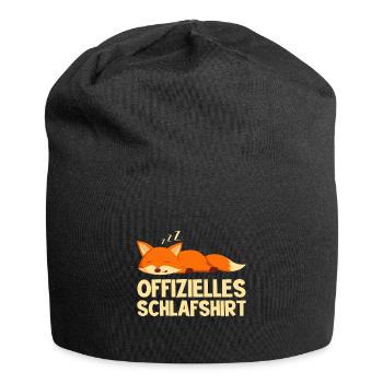 Offizielles Fuchs Schlafshirt Schlaf - Jersey-Beanie - Schwarz - Vorne