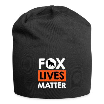 Fox lives Matter Fuchsleben sind wichtig - Jersey-Beanie - Schwarz - Vorne