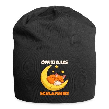 Offizielles Fuchs Schlafshirt Schlaf - Jersey-Beanie - Schwarz - Vorne