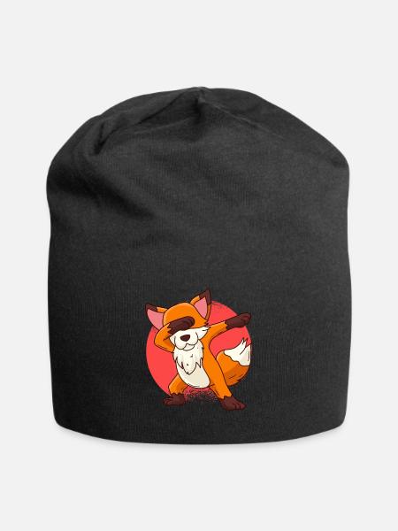 Dabbing Fuchs Kinder - Jersey-Beanie - Schwarz
