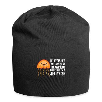 Quallen sind fantastisch Ich bin fantastisch Ich - Jersey-Beanie - Schwarz - Vorne