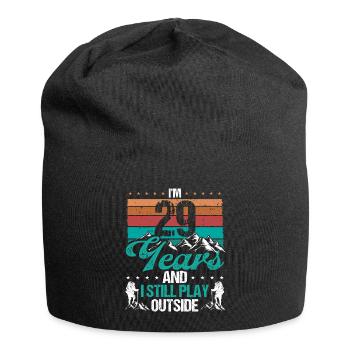 29 Year Old Hiker Mountains Hiking 29 Birthday - Jersey-Beanie - Schwarz - Vorne