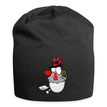Anniversaire Poulet Félicitations Félicitations Naissance - Bonnet en jersey - noir - Devant