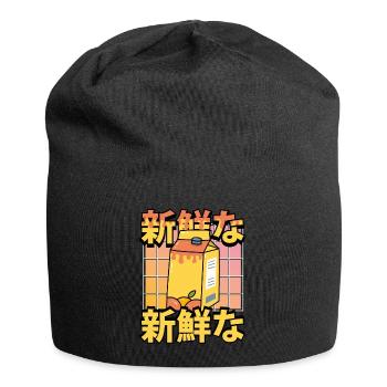 Süßer Kawaii Orangensaft - Jersey-Beanie - Schwarz - Vorne