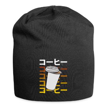 Süßer Kawaii Frischer Kaffee - Jersey-Beanie - Schwarz - Vorne