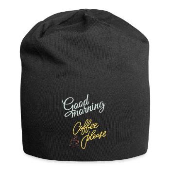 Good morning, a coffee please! - Jersey Beanie - black - Front