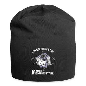Ich bin nicht stur nur Meinungsstabil Esel Bauer - Jersey-Beanie - Schwarz - Vorne