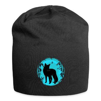 Kitesune japanischer Fuchs Fuchsjagd - Jersey-Beanie - Schwarz - Vorne