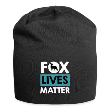 Fox lives Matter Fuchsleben sind wichtig - Jersey-Beanie - Schwarz - Vorne