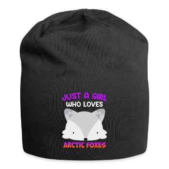 Just a girl who loves Foxes - Jersey Beanie - black - Front
