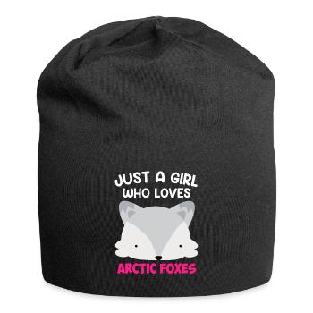 Just a girl who loves Foxes - Jersey Beanie - black - Front