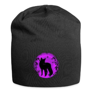 Kitesune japanischer Fuchs Fuchsjagd - Jersey-Beanie - Schwarz - Vorne