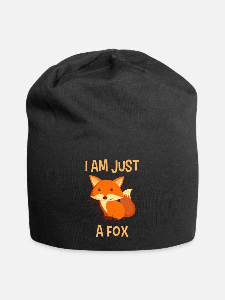 Bin halt ein Fuchs - Jersey-Beanie - Schwarz