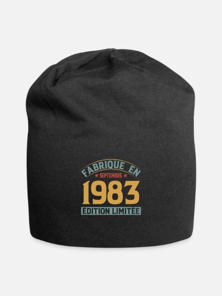 Fabriqué En Septembre 1983 Édition Limitée - Bonnet en jersey - noir