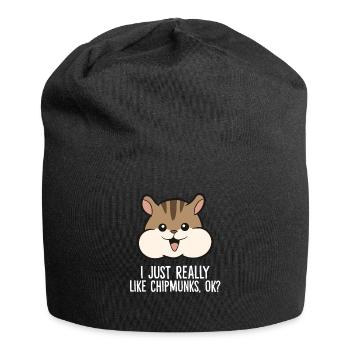 J’aime beaucoup les Chipmunks - Bonnet en jersey - noir - Devant