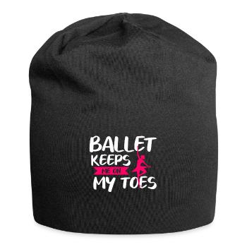 Ballet Keeps Me On My Toes - Jersey Beanie - black - Front