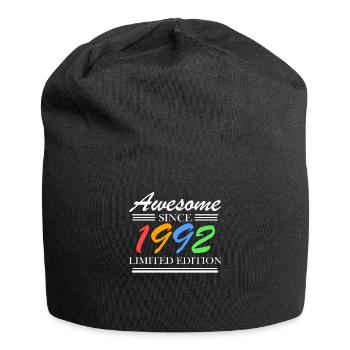 1992 - Jahrgang 1992 - Fantastisch seit 1992 - Jersey-Beanie - Schwarz - Vorne