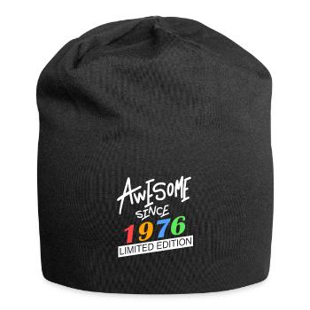 1976 - Jahrgang 1976 - Fantastisch seit 1976 - Jersey-Beanie - Schwarz - Vorne