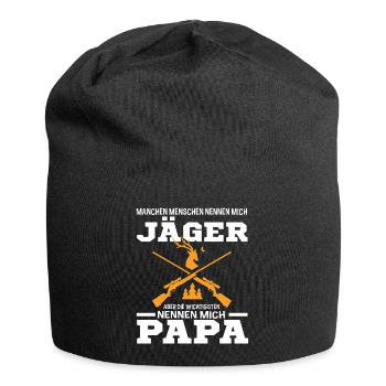Manche Menschen Nennen Mich Jäger Die Wichtigsten - Jersey-Beanie - Schwarz - Vorne