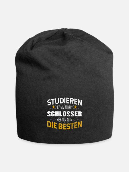 Schlosser - Jersey-Beanie - Schwarz