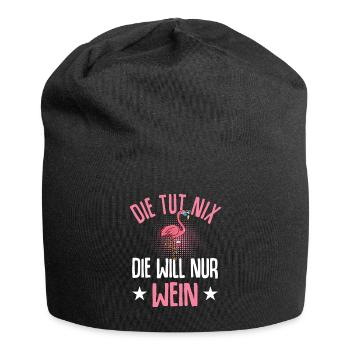Flamingo Junggesellenabschied Frauen jga Saufen - Jersey-Beanie - Schwarz - Vorne