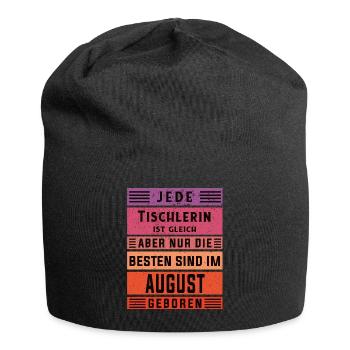 Schreiner Geburtstag August geboren Handwerker - Jersey-Beanie - Schwarz - Vorne