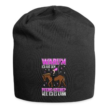 Voltigieren - Jersey-Beanie - Schwarz - Vorne