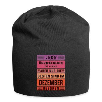 Feinmechaniker Geburtstag Dezember geboren - Jersey-Beanie - Schwarz - Vorne