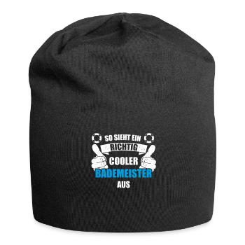 Bademeister Rettungsschwimmer Schwimmmeister - Jersey-Beanie - Schwarz - Vorne