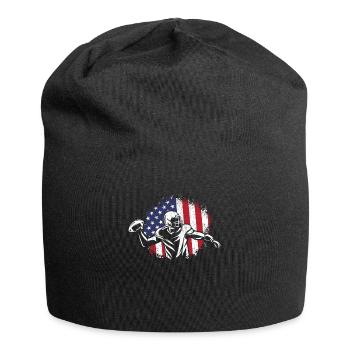 Football américain Drapeau Sports patriotiques - Bonnet en jersey - noir - Devant