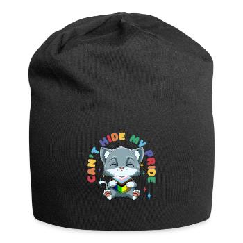 LGBTQ Katze Progressiv Stolz Herz - Jersey-Beanie - Schwarz - Vorne