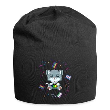 LGBTQ Progressiv Stolzes Herz - Transgender - Jersey-Beanie - Schwarz - Vorne