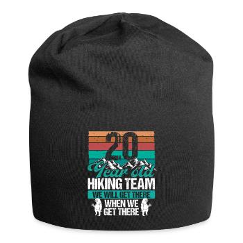 20 Birthday Sloth Hiking Mountains 20 Year Old - Jersey-Beanie - Schwarz - Vorne