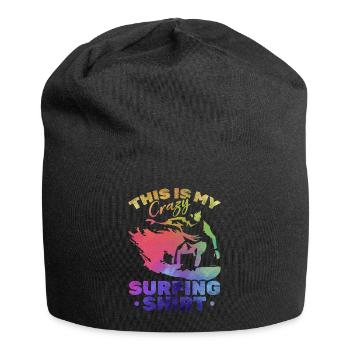 Surfeur d’eau C’est mon crazy surf shirt - Bonnet en jersey - noir - Devant