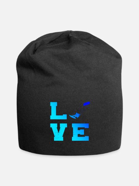 Kitesurfing Kitesurf Kitesurfen Kitesurfer - Jersey-Beanie - Schwarz